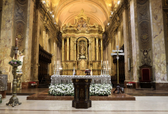 Buenos Aires, Argentina.- In the photos taken on April 2, 2024, the Buenos Aires Cathedral was the temple where prayers were made for the fallen and veterans of the war that Argentina fought with Great Britain for sovereignty over the southern Falkland (Malvinas for Argentina) Islands.