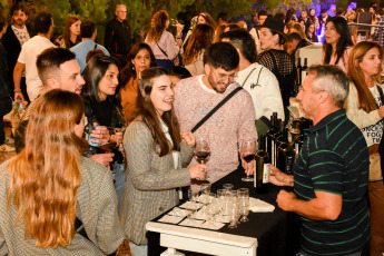 San Juan, Argentina.- Photos taken on April 21, 2024, people participate in Malbec Week that featured tastings, talks and music since April 17, World Malbec Day, the most popular Argentine wine strain in the world. The date was established by Wines of Argentina in honor of the day in which Domingo Faustino Sarmiento, in his position as president of the Nation, decided to transform the national wine industry.