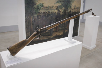 San Juan, Argentina.- En las fotos, muestra la nueva sede del Museo Provincial Gnecco en San Juan, Argentina el 21 de mayo del 2024. El histórico Museo Provincial Agustín Gnecco reabrió sus puertas con el inicio de la muestra "Cambios y Transformaciones en la Historia", en el marco del Día Internacional de los Museos. Tras permanecer cerrado durante tres años debido a los daños sufridos por el terremoto de 2021, el histórico museo reabrió sus puertas al público.