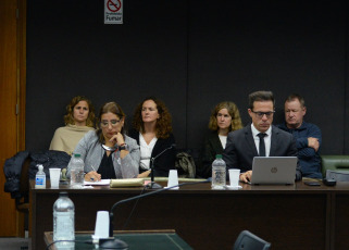 Mar del Plata, Argentina.- En las fotos, el Tribunal Federal N° 1 de Mar del Plata, llevó a cabo el juicio contra los hijos de Leonardo Miguel Save, integrante de la banda parapolicial de Aníbal Gordon, el 22 de mayo del 2024. Marcelo Leonardo, María Natalia, María Eugenia y Ana María Save, fueron condenados a pagar 43 millones de pesos (peso argentino), al encontrarlos culpables del delito de lavado de activos provenientes de crímenes de lesa humanidad, además, ordenó que los inmuebles ubicados en Chascomús sean decomisados, y entregados a la Provincia.