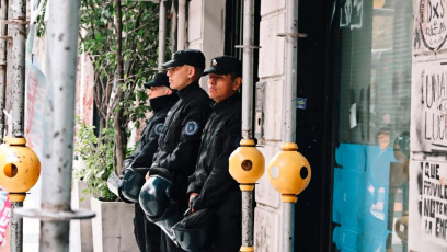 Buenos Aires, Argentina: Workers of the National Institute against Discrimination, Xenophobia and Racism (INADI) at the door of the headquarters on 25 May 2024, where they denounced 120 new layoffs in the area and pointed against the government of Javier Milei for the "scrapping of the State" and its institutions. "There are employees with 17 and 20 years of seniority. In my case, as in the case of many others, my contract is renewed every three months; it expires next month and I don't know what is going to happen. This is a massacre, Russian roulette. They are very cruel", said Mariana, one of the professionals who belongs to the training staff.