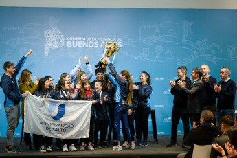 Buenos Aires, Argentina.- En las fotos, el gobernador de Buenos Aires, Axel Kicillof, presentó la edición número 33 de los Juegos Bonaerenses 2024 el 13 de mayo del 2024. Los juegos, ya cuentan con 455 mil inscriptos que competirán en más de 100 disciplinas deportivas y culturales y reunirá a jóvenes, personas con discapacidad y adultos mayores de los 135 municipios de Buenos Aires.