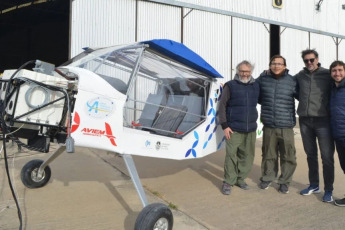 Buenos Aires, Argentina.- The photos show the motor propulsion system &#40;engine and propeller assembly&#41; of the AVIEM 100 Epower on June 17, 2024. The Faculty of Engineering of the National University of La Plata (UNLP) reported that is working on the fuselage of the first 100% electric aircraft of national manufacture, so it will soon become the first electric plane in the country to take flight, once the rigorous tests have been completed and the bureaucratic commitments regarding permits in the framework of the authorizations carried out by the National Civil Aviation Administration (ANAC).