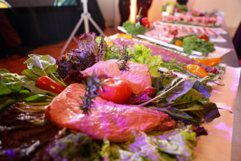 Buenos Aires, Argentina.- Photos, people participate in an event for Beef Day in Buenos Aires, Argentina on July 1, 2024. In the last four months, Chinese demand for Argentine beef fell more than 35 % and in total Argentine sales, the incidence of China fell below 70%, according to the latest report from the Argentine Meat Exporters Consortium (ABC). Of the 100% of meat that Argentina produces, between 20 and 30% is exported, while the rest is consumed in the local market.