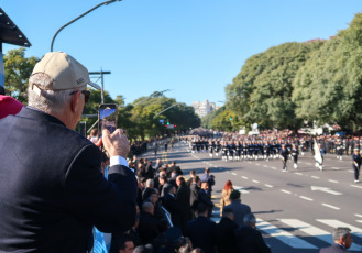 Buenos Aires, Argentina.- In the photos, the Argentine Government carried out a large military deployment with more than 7,000 troops from different forces, 70 combat vehicles and 62 aircraft staged the largest military exhibition in decades in Buenos Aires on July 9, 2024 Javier Milei recovered a tradition interrupted in the last four years, with a large parade that included elements of the Infantry, the National Gendarmerie and the Argentine Federal Police, among other forces.