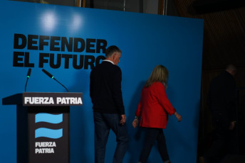 Buenos Aires, Argentina.- En la foto, muestra el bunker de fuerza patria tras las elecciones legislativas el 26 de octubre del 2025. La alianza peronista Fuerza Patria quedó segunda a nivel nacional con el 31,67