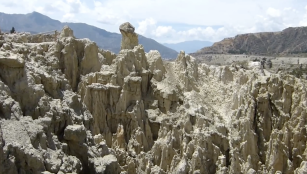 Paisajes del Valle de la Luna en La Paz, Bolivia
